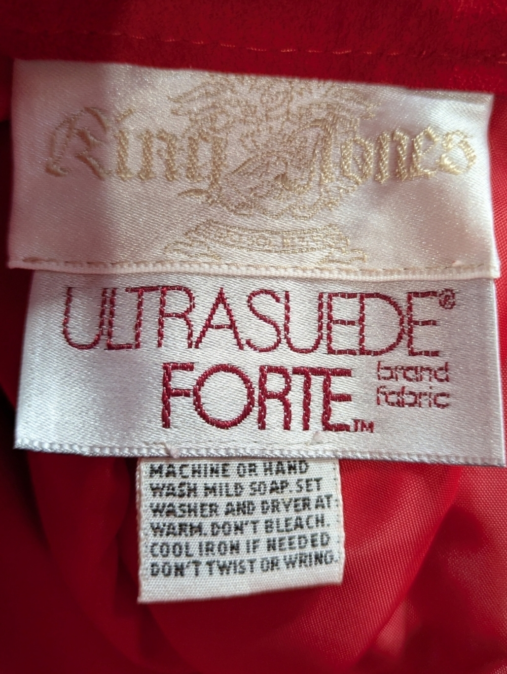 Vintage King James Red Faux Suede Bolero Jacket & Skirt Set XS/S - Picture 12 of 14